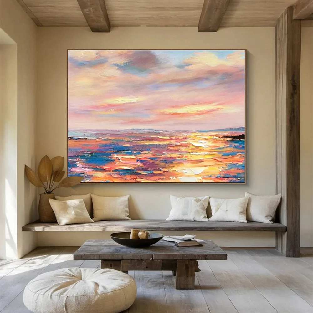 White Hand-painted Coastal Bold Abstract Canvas Wall Art G2IVM